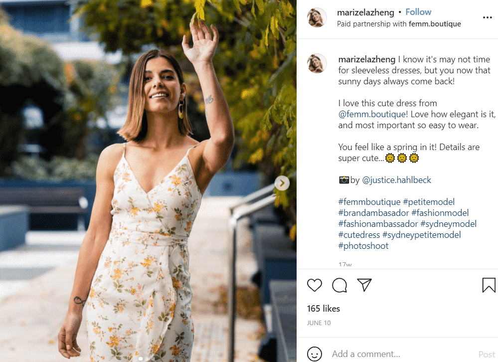 Instagram brand ambassador
