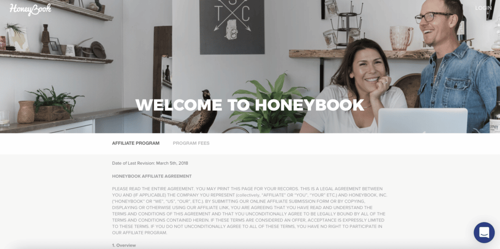 HoneyBook Affiliate Program