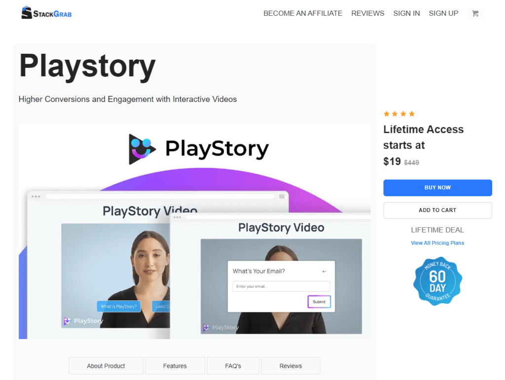 Playstory homepage