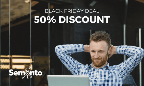 semonto banner for Black Friday