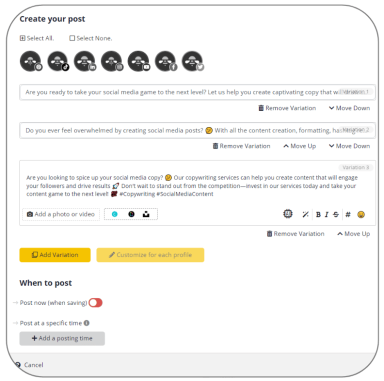 Try Socialbee S Social Media Ai Post Generator Socialbee