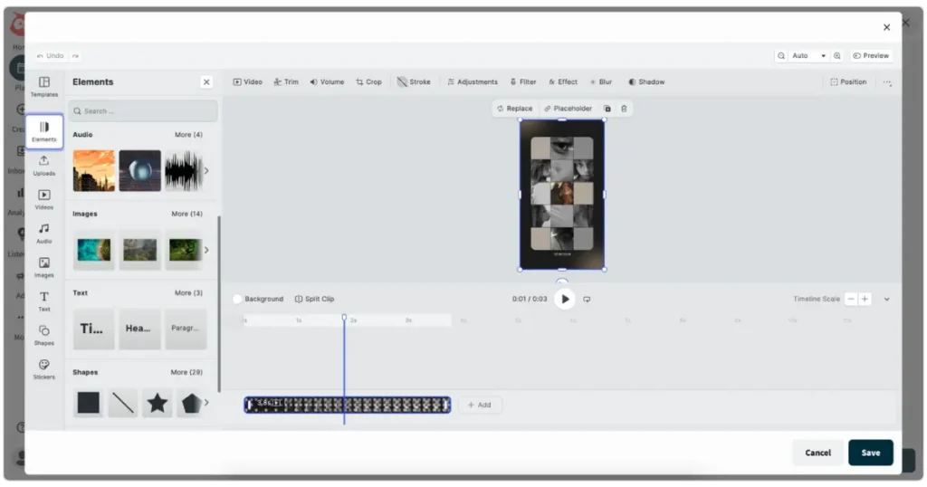 Hootsuite video editor