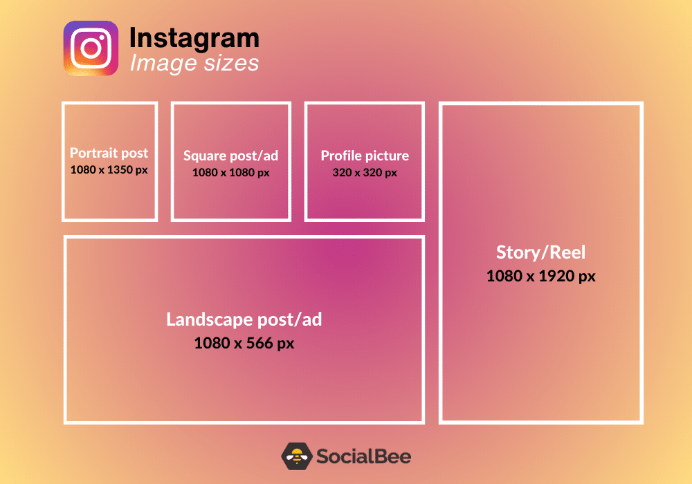 socialbee social media sizes instagram 2023