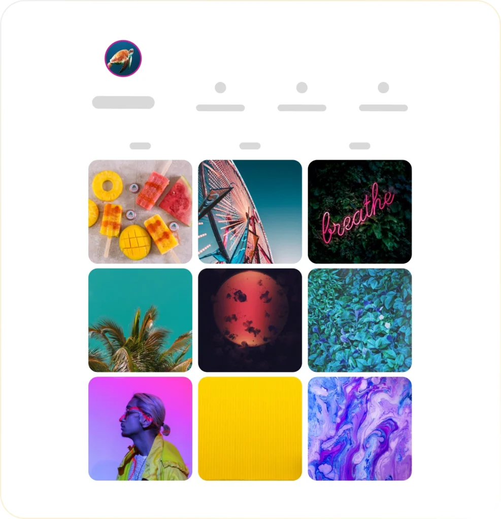 Instagram grid visual