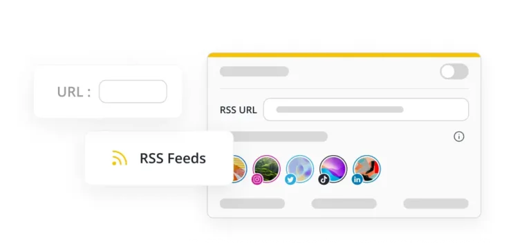 SocialBee RSS feeds feature