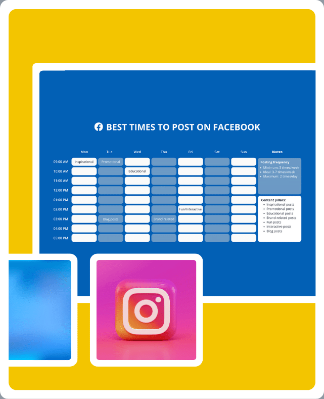 Social media best posting times by SocialBee