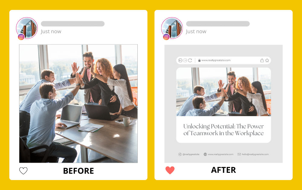 stock photo with people in an office customized using canva