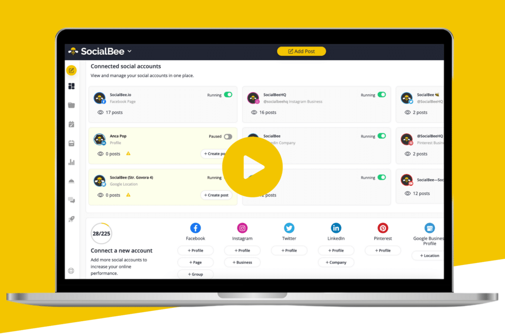 SocialBee overview youtube video
