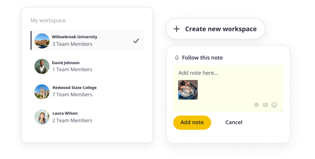 SocialBee team collaboration features for educational organizations