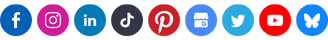 SocialBee supported social media platforms logos