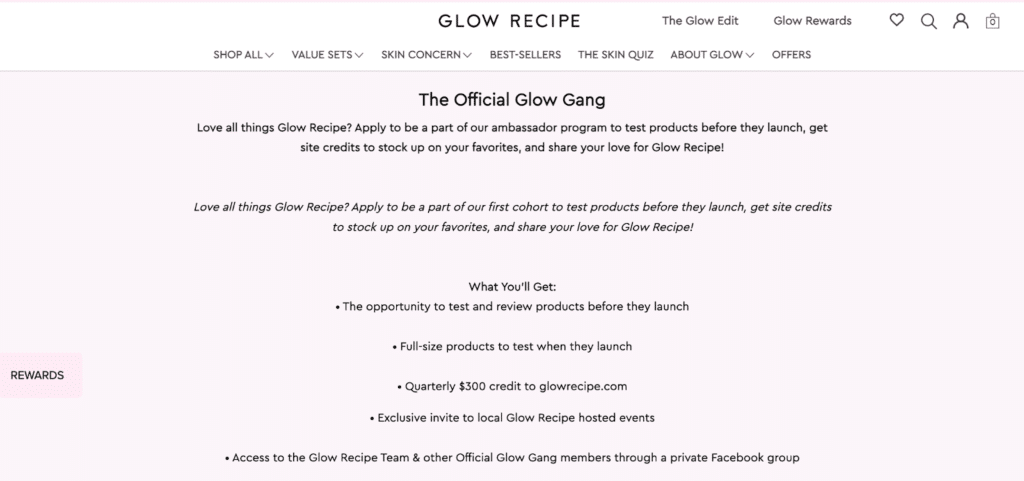 Glow Recipe community