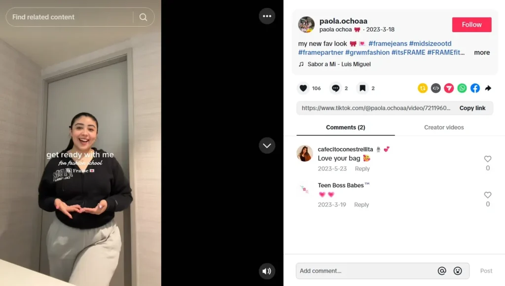 micro-influencer tiktok campaign video for fashion small business frame