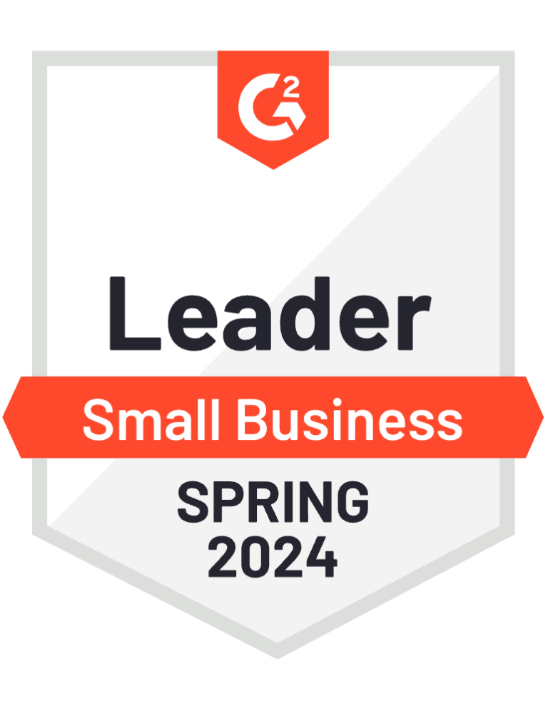 SocialBee G2 Badge for Social Media Management Leader Small Business Leader