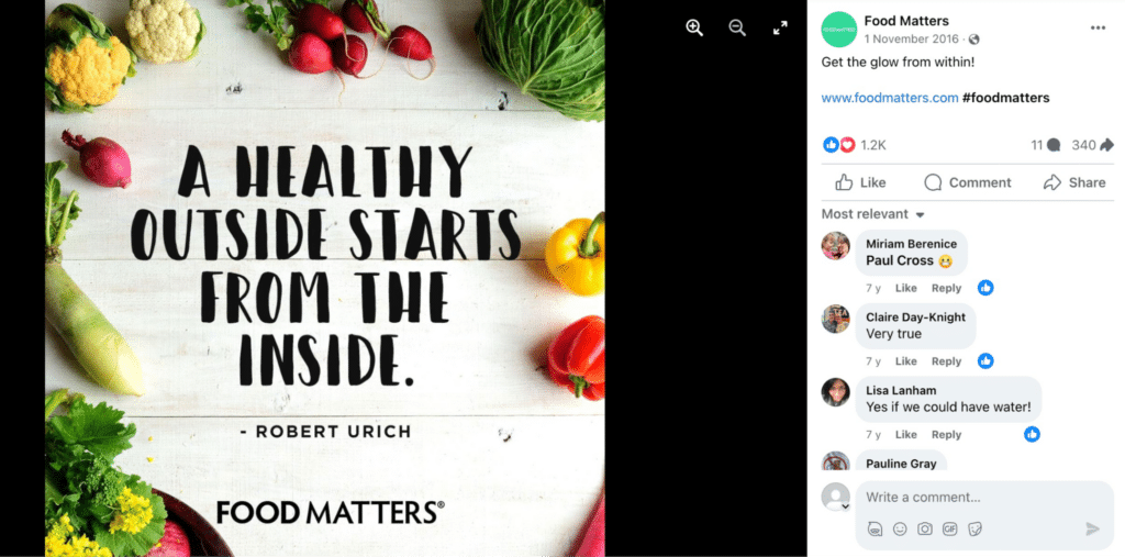 Food Matters social media design