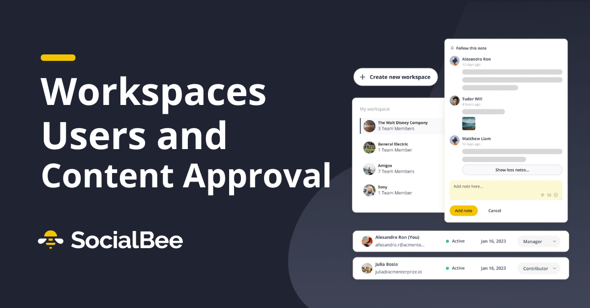 Workspaces, Users, and Content Approval in SocialBee
