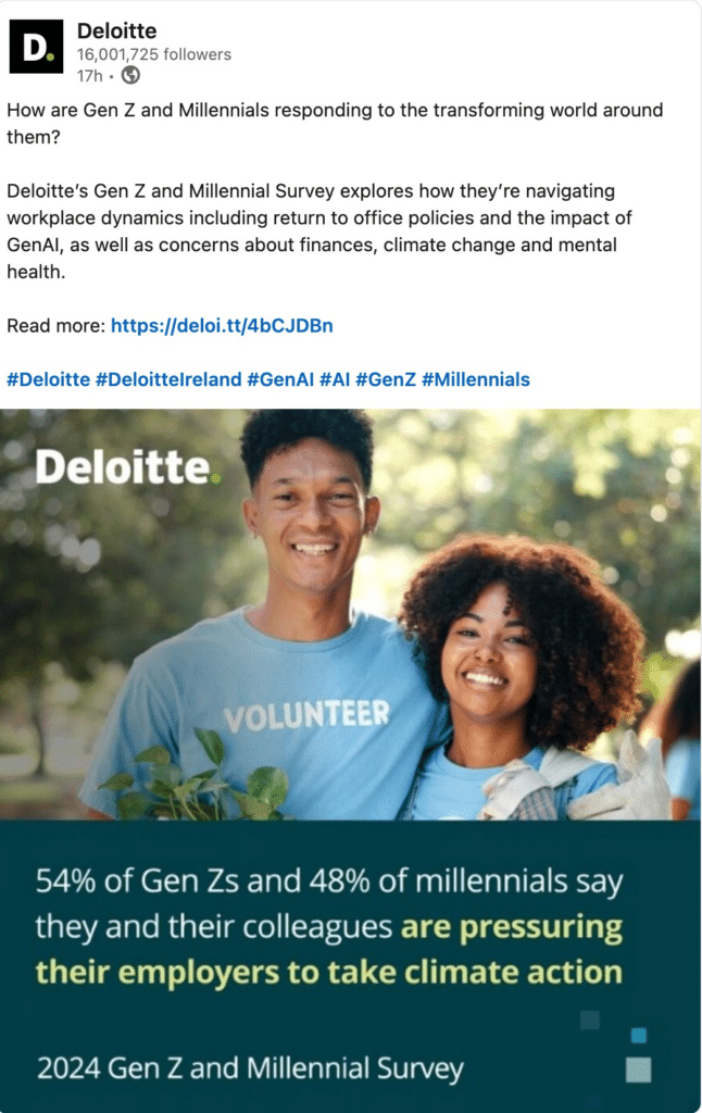 deloitte linkedin post