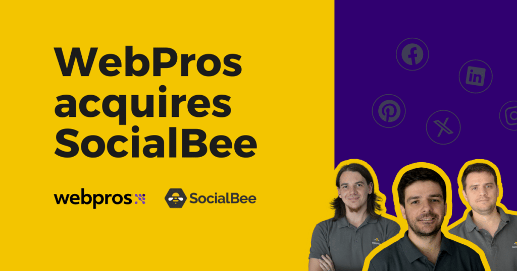 Featured image for the WebPros Aquires SocialBee news