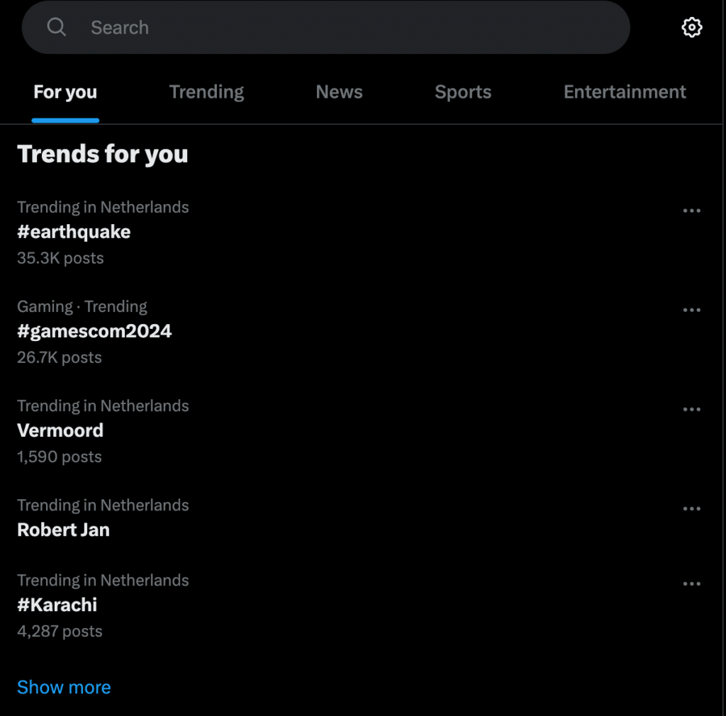 twitter explore