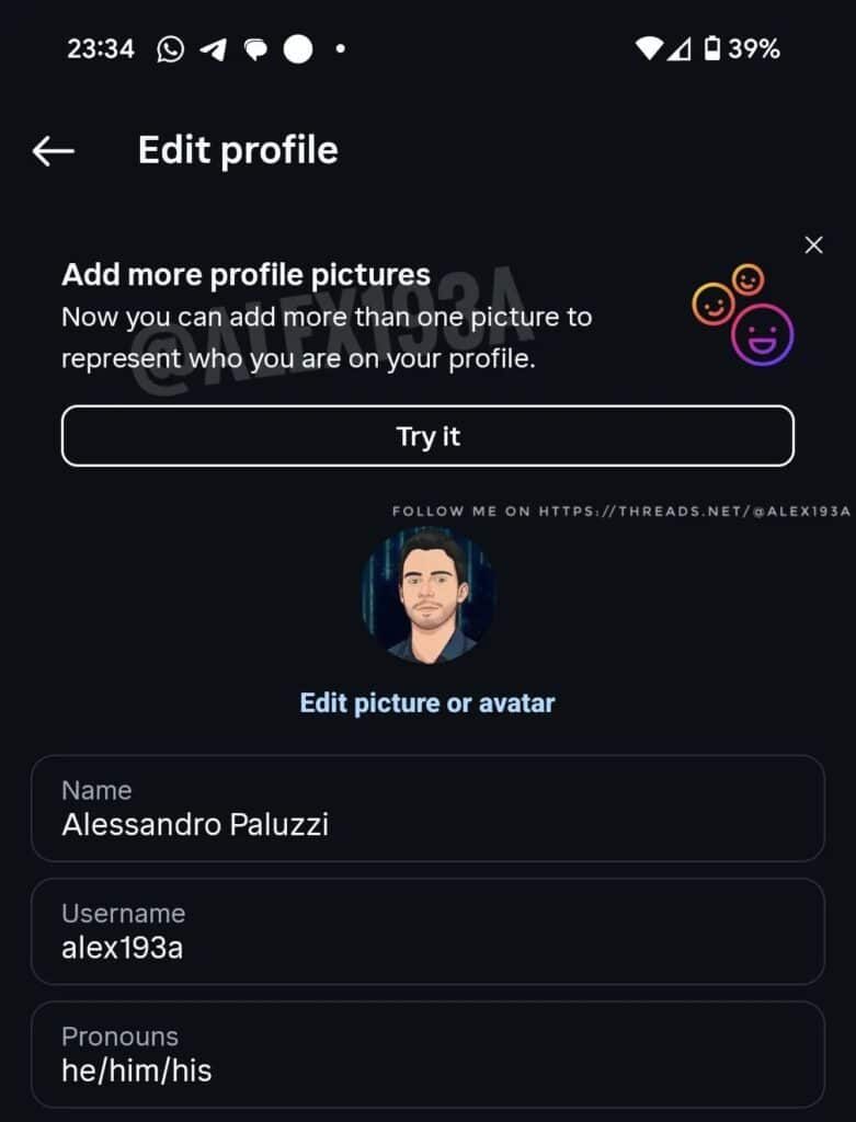 Instagram multiple profile pictures