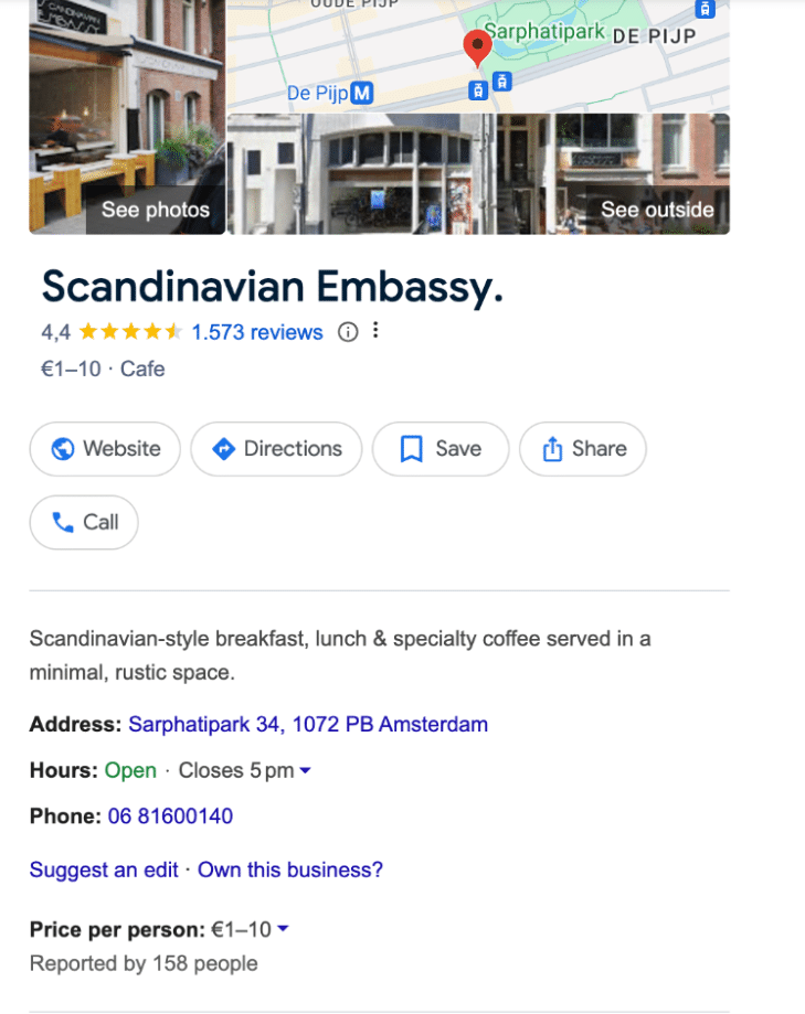 scandinavian embassy google business profile