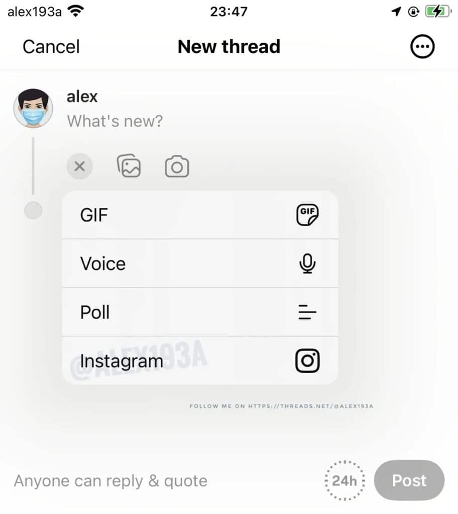 sharing posts between Instagram and Threads