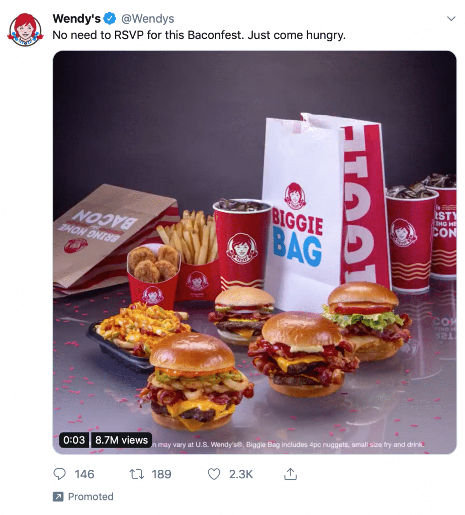 wendy's promoted tweet