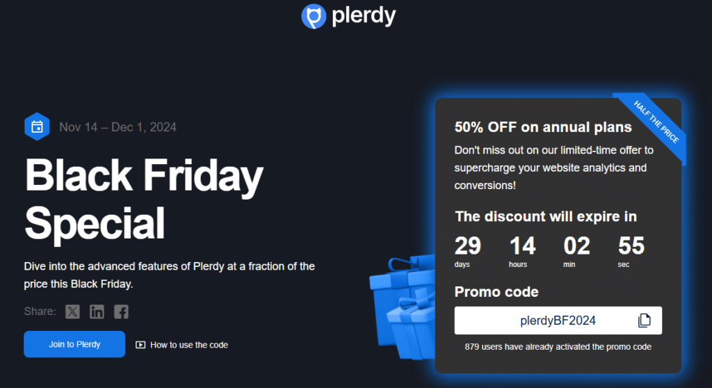 Plerdy Black Friday deal 2024