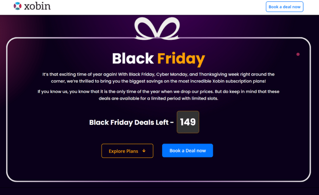 Xobin Black Friday Banner