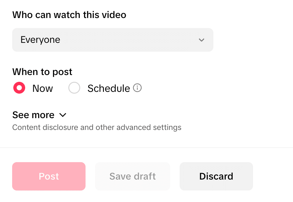 schedule tiktok