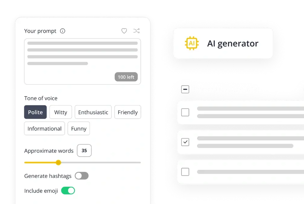 SocialBee free AI generator