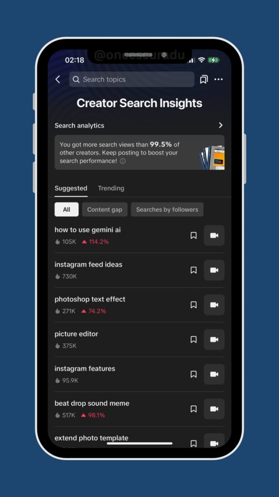 TikTok Creator Search Insight