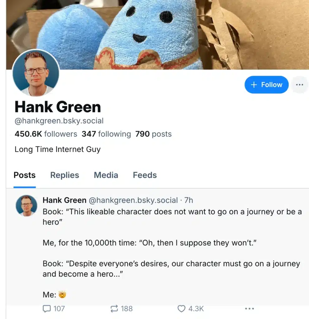 hank green bluesky