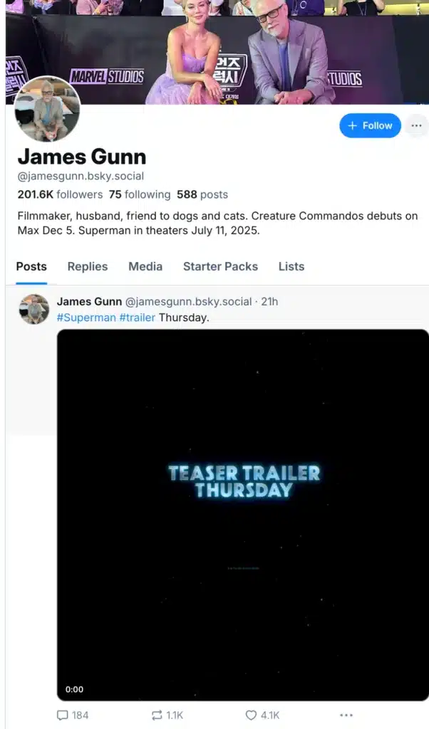 james gunn bluesky