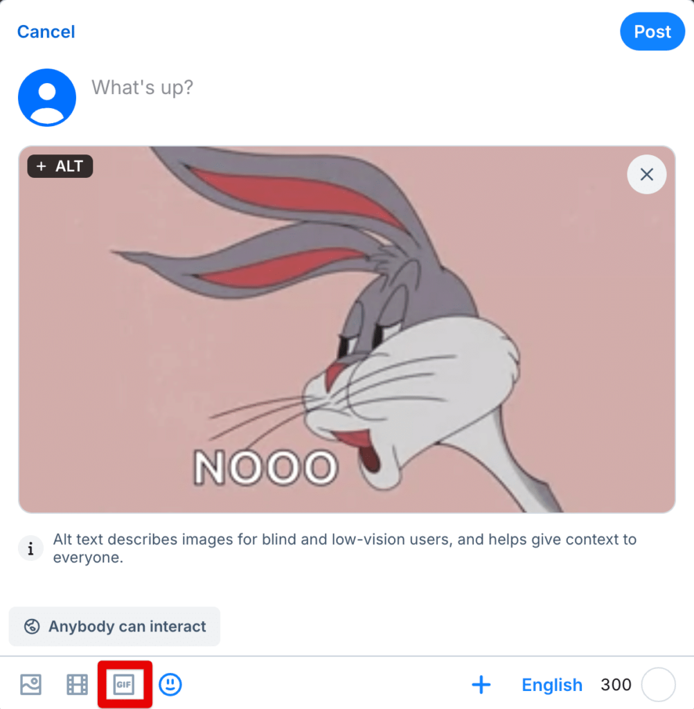 posting GIFs on Bluesky