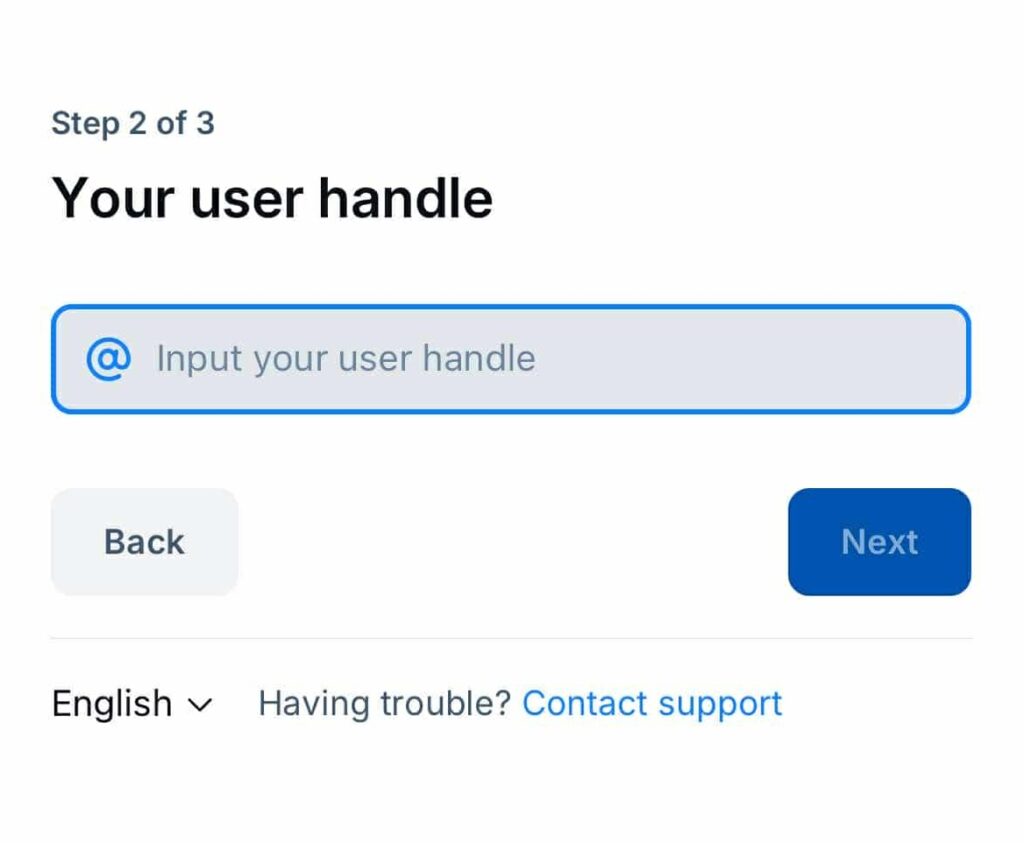 setting a handle for your bluesky account