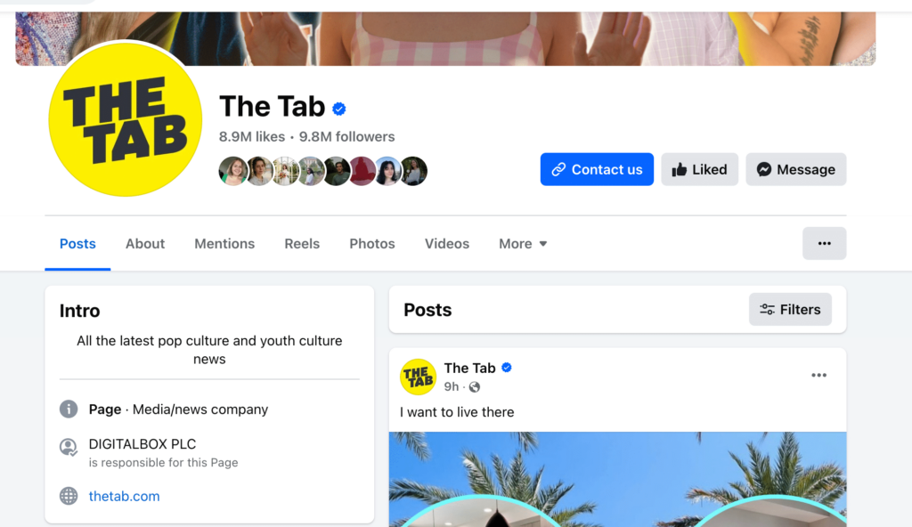 the tab facebook bio