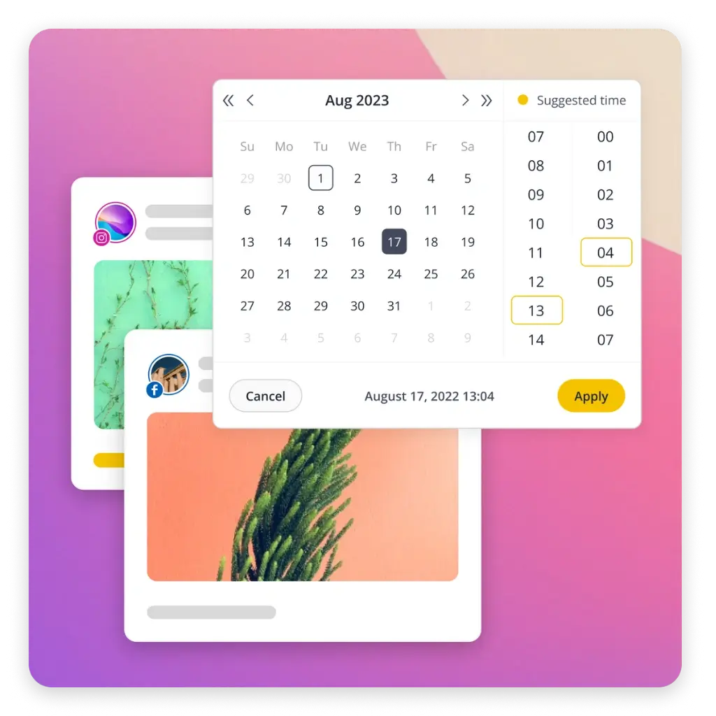 SocialBee Instagram post scheduler