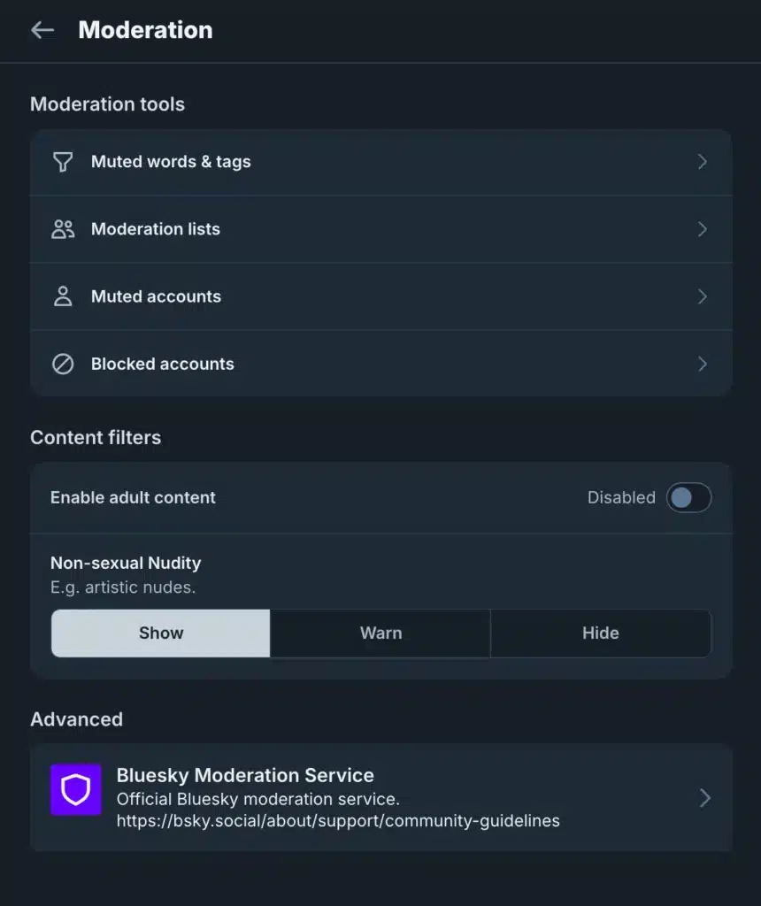 moderation bluesky