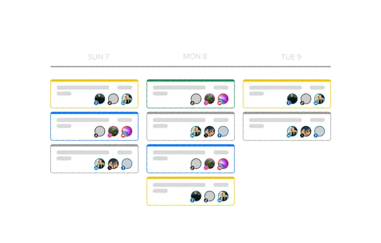 SocialBee calendar overview