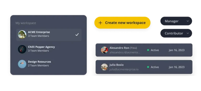 SocialBee team collaboration features and workspaces