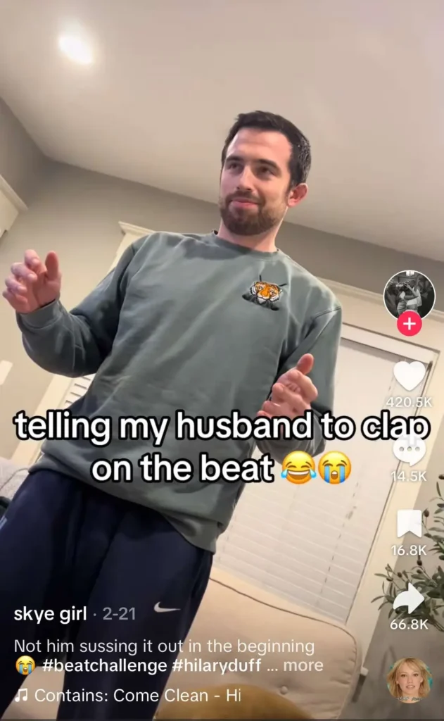 Clapping on beat TikTok trend