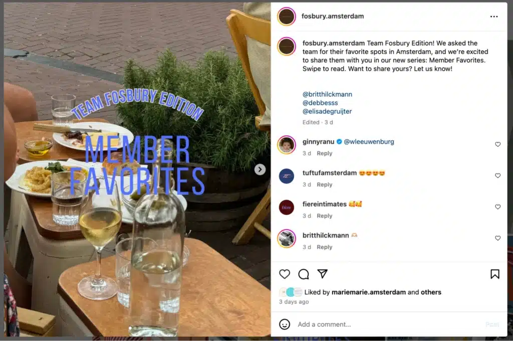 fosbury IG post