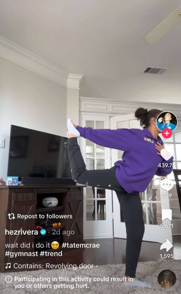 tate mcrae dance move TikTok trend