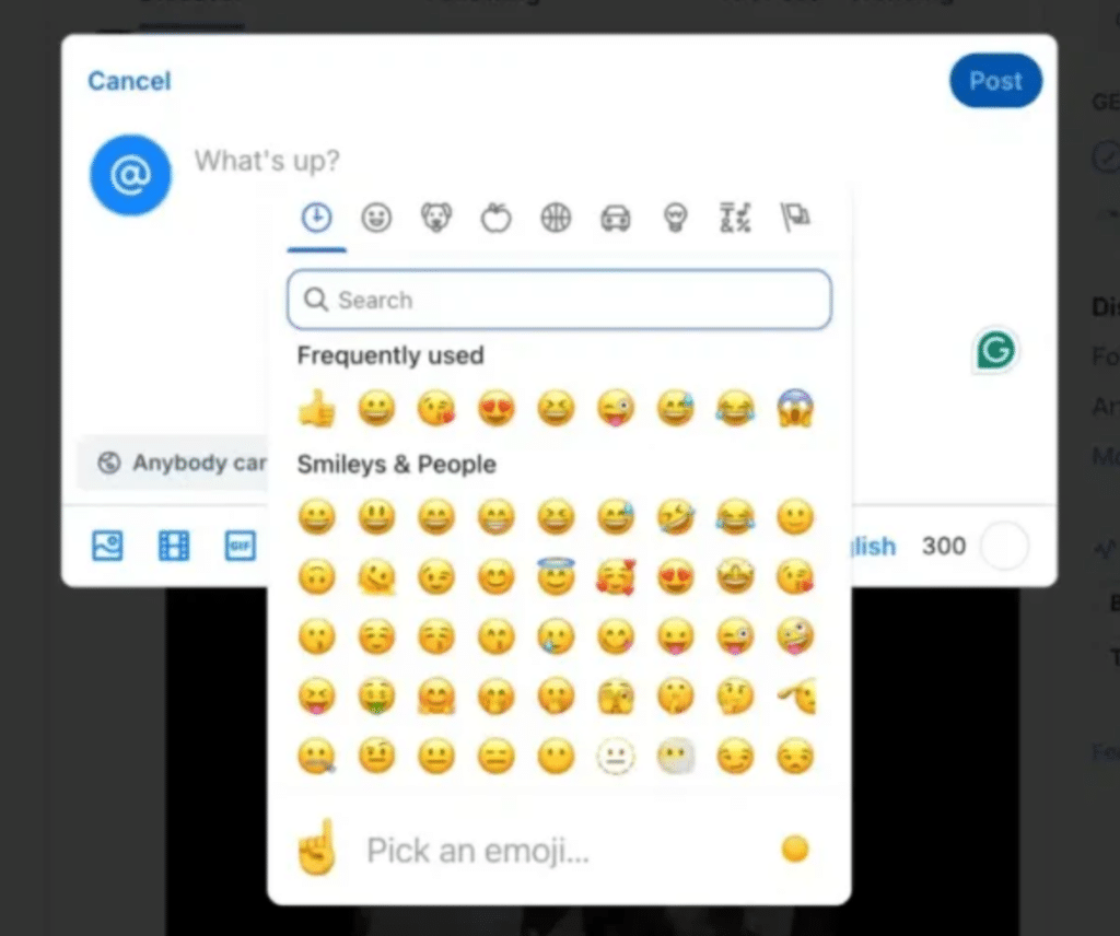 bluesky emoji picker
