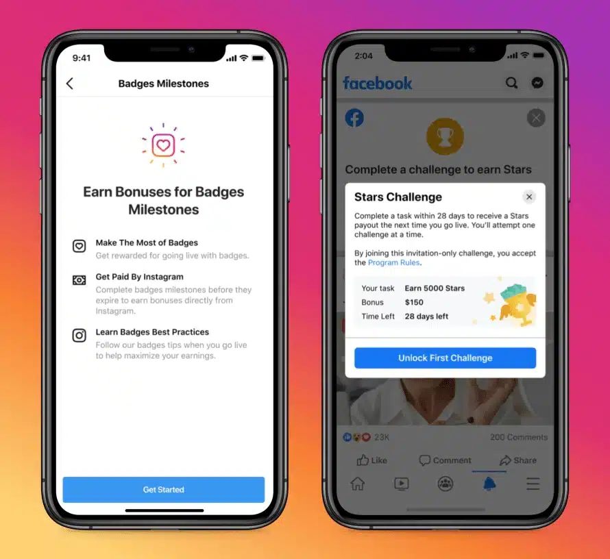 Turning on milestone bonuses on Instagram