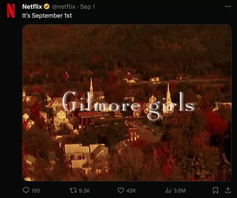 netflix september 1st post of gilmore girls