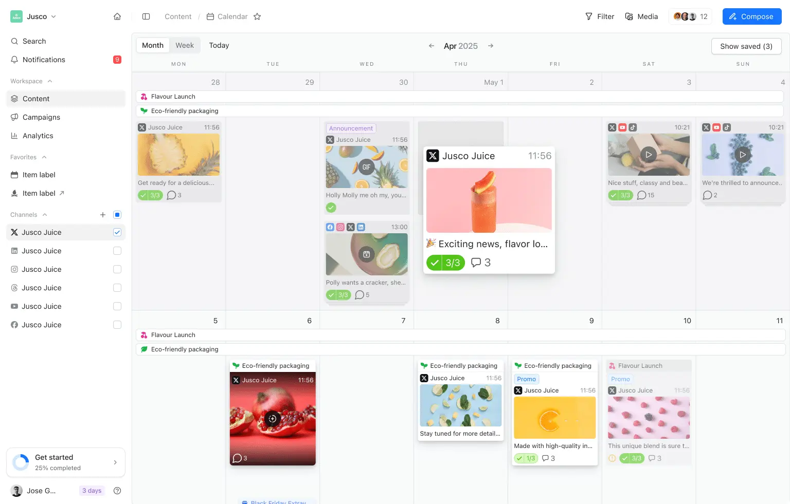 planable dashboard