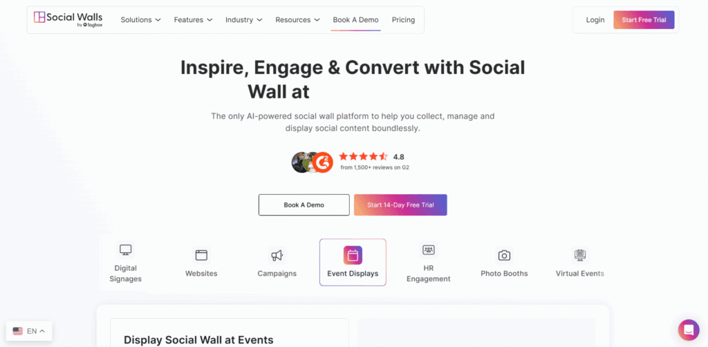 Social Walls - homepage