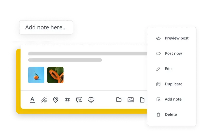 SocialBee post notes