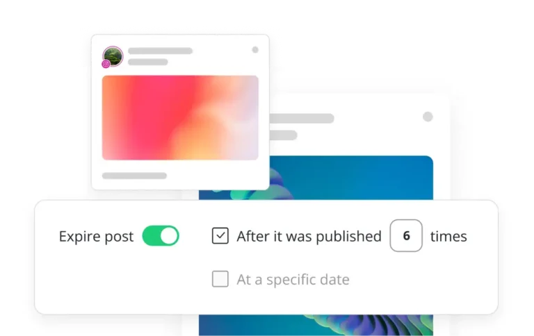 SocialBee feature for expiring posts